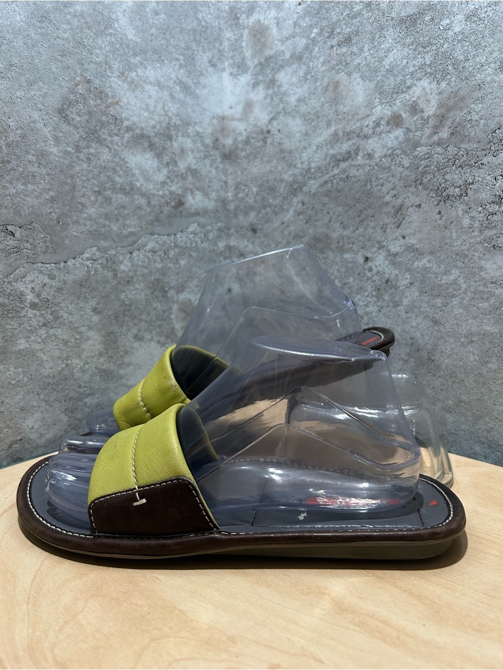 vintage Prada leather slide sandals size 38.5 Or Women’s 8 - Picture 2 of 8